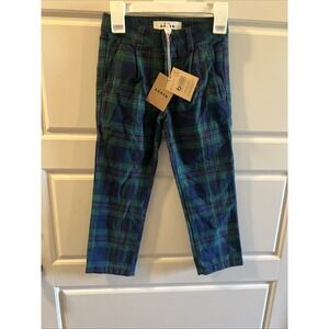 Mini Boden Green Plaid Boys Pants Sz 4-5 Years NWT